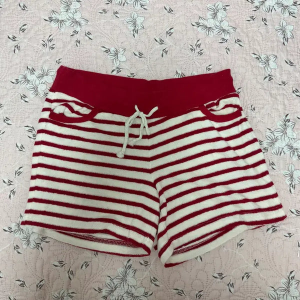 [BUNJANG] Vintage Red Stripe Shorts / red stripe shorts pants vintage