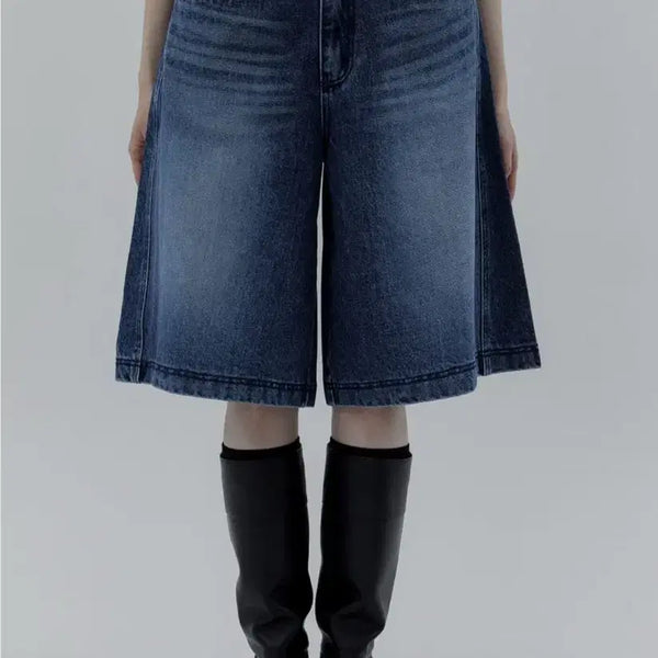 [BUNJANG] Trimmingbird Low Rise Half Denim (Blue) / 트리밍버드 데님
