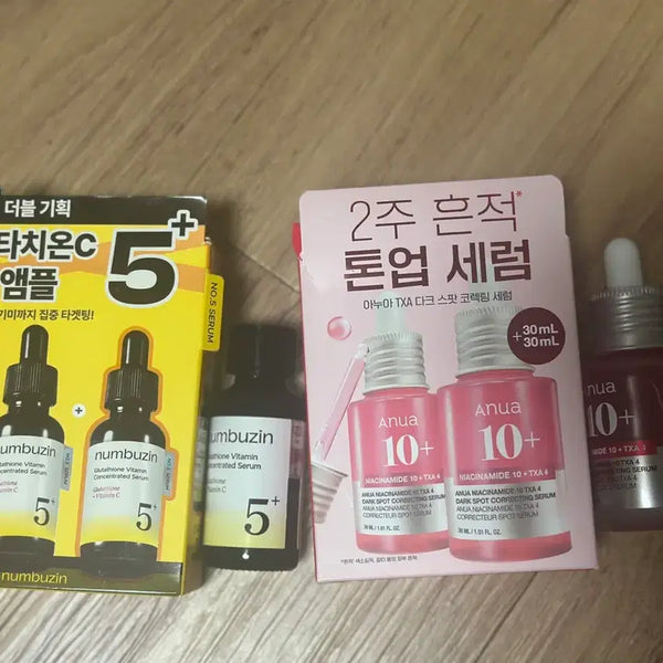 [BUNJANG] Numzinn Traces Ampoule + Anua Tone Up Serum Set / 넘버즈인흔적앰플+아누아톤업세럼 세트 새제품