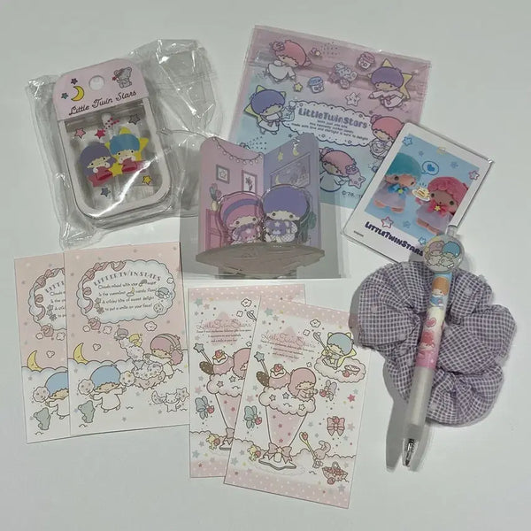 [BUNJANG] Little Twin Stars Bundle Set - Vintage Envelopes, Ballpoint Pens, Acrylic Ornaments / [일괄] 리틀트윈스타 공병 고전봉투 볼펜 아크릴소품 등