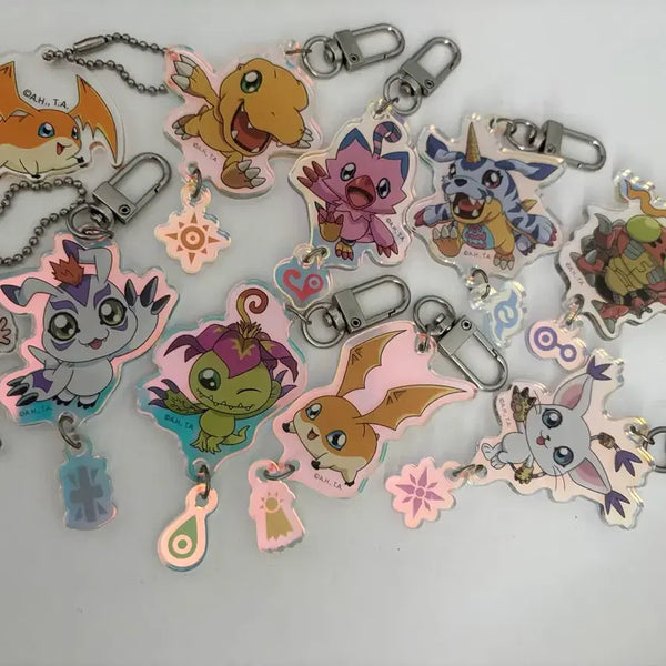 [BUNJANG] Digimon Adventure Acrylic Keychains Bundle Set / 디지몬 어드벤처 아크릴 키링 일괄