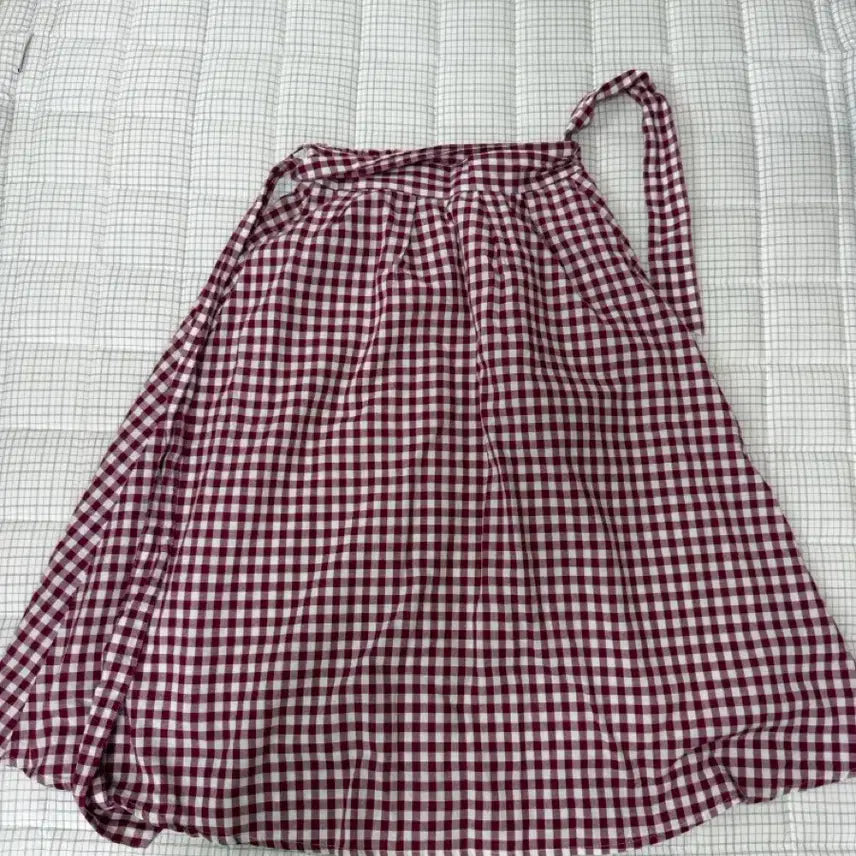 [BUNJANG] Kamie Vintage Suzko Wine Check Pattern Skirt / 코코모리/카메빈티지/스즈코 / 와인체크무늬 스커트
