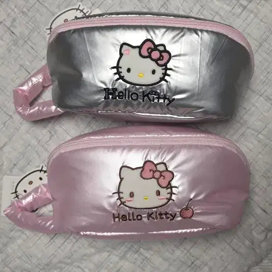 [BUNJANG] Hello Kitty Pouch Silver / Pink / 헬로키티 파우치 실버/핑크 2종류
