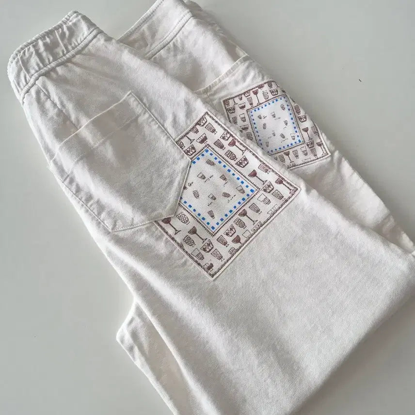 [BUNJANG] Benetton Patch Pocket Cotton Linen Pants / 베네통 포켓패치 면마 팬츠(77)PT2