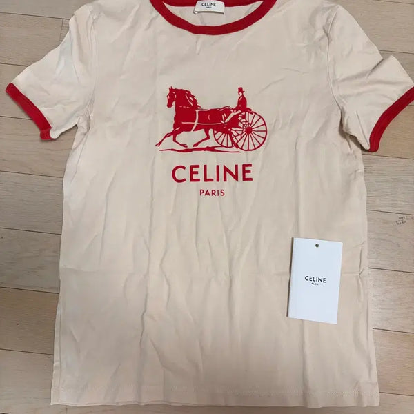 [BUNJANG] Celine Triomphe Logo Short Sleeve T-Shirt / 셀린느 트리옹프 로고 반팔티