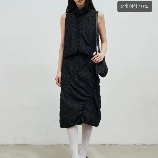 [BUNJANG] Anggae Curved Line Jacquard Skirt - Size M / 앙개 커브드라인 자카드 스커트 m