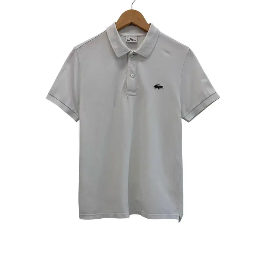 [BUNJANG] Lacoste White Pique Polo T-Shirt (Size 4 / Domestic 95) / 라코스테 반팔 피케티 카라티 화이트 (4/국내95)
