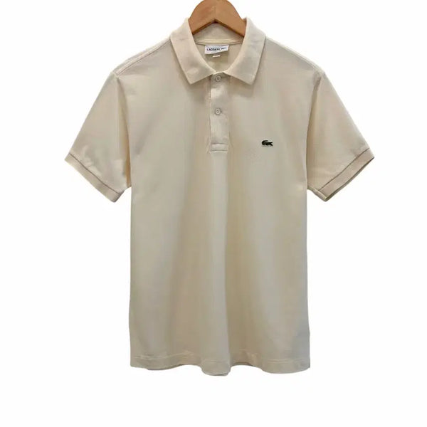 [BUNJANG] Lacoste Short Sleeve Pique Polo Shirt Ivory / 라코스테 반팔 피케티 카라티 아이보리 (S/국내90~95)