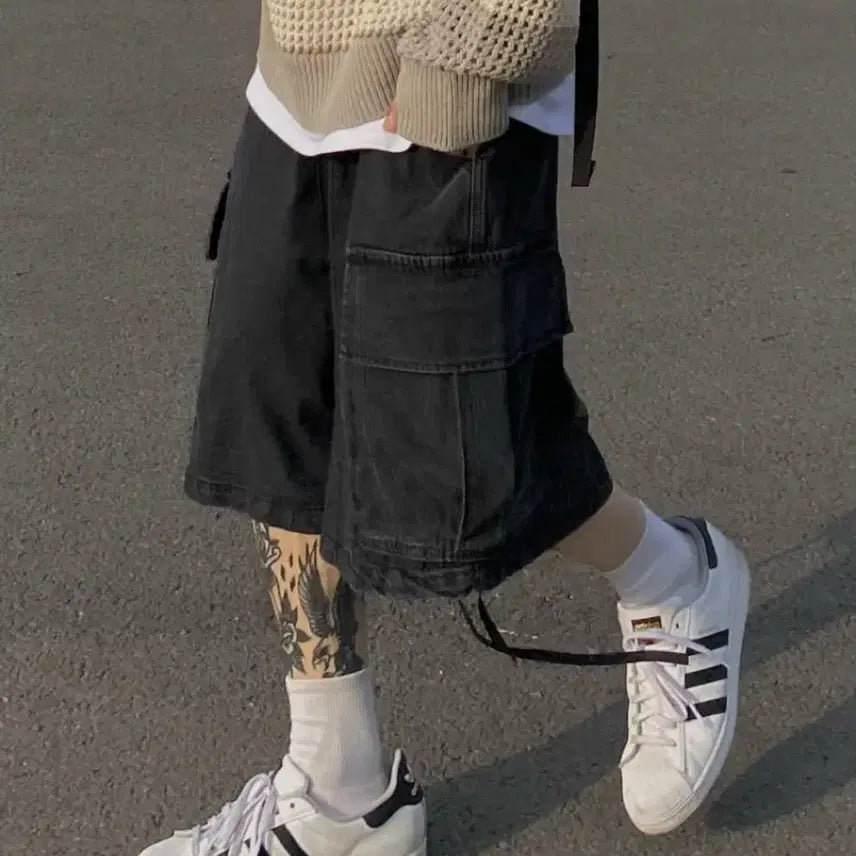 [BUNJANG] Anerden Citi Denim Cargo Bermuda Pants / 어네이던 Citi Denim Cargo Bermuda Pants 버뮤다