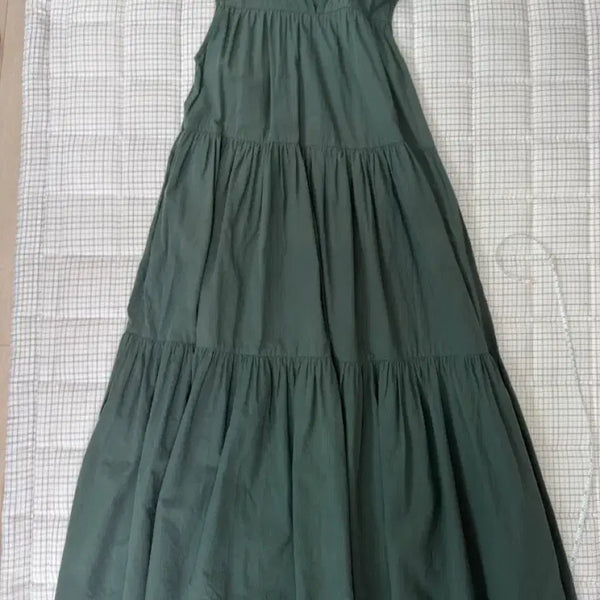 [BUNJANG] Cocomoari Kame Suzuko Vintage Green Long Dress / 코코모리 / 카메 / 스즈코 / 빈티지 그린 롱원피스