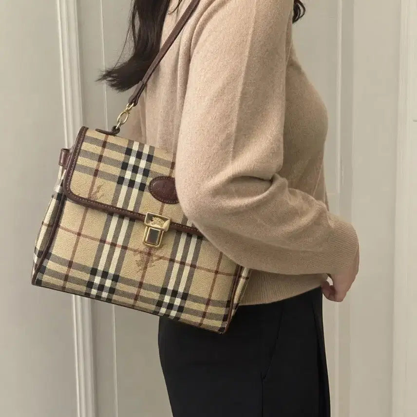 [BUNJANG] Burberry Nova Check Vintage Tote Shoulder Bag / 버버리 노바체크 빈티지 토트겸 숄더백