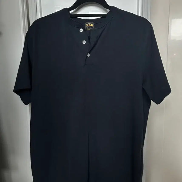 [BUNJANG] VDR Henley Short Sleeve Navy M / VDR 헨리넥 반팔 네이비 M / 상태 좋음