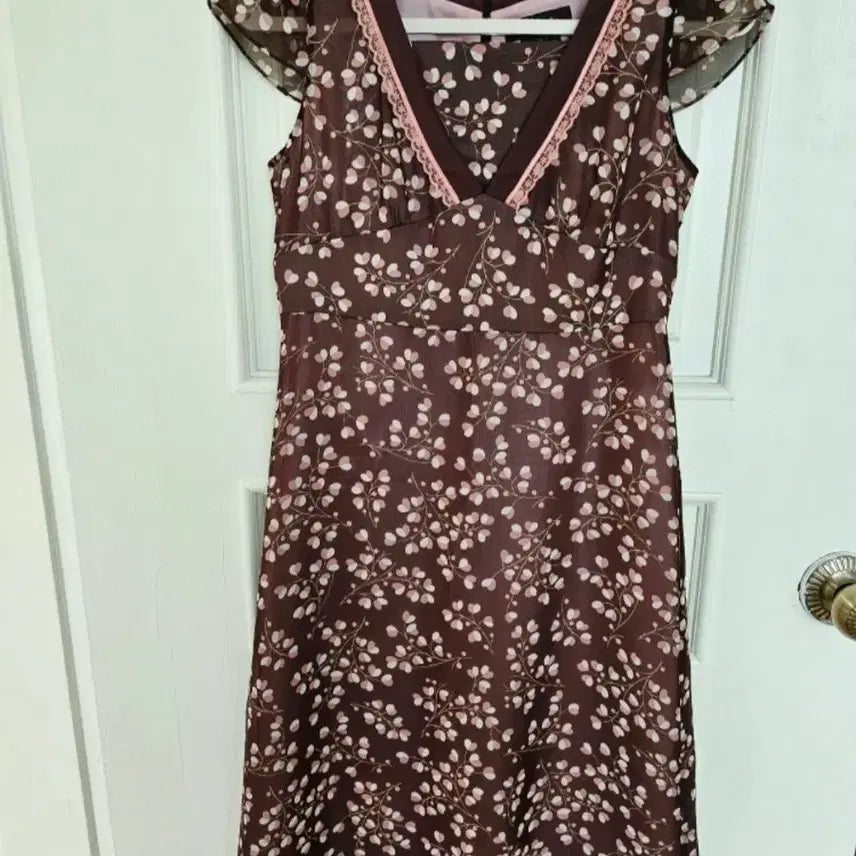 [BUNJANG] OZOC Floral Chiffon Dress / 오조크 플로럴 쉬폰 원피스