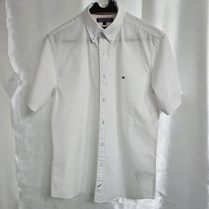 [BUNJANG] Tommy Hilfiger Short Sleeve Shirt White / 타미힐피거 반팔 셔츠 화이트 (2237)