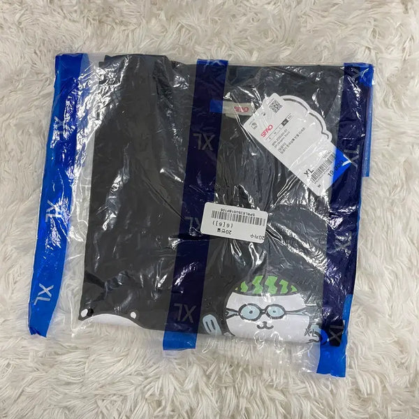 [BUNJANG] Spao Damgom Collaboration Graphic T-Shirt Black XL (Sealed) / 담곰이 스파오 농담곰 콜라보 반팔티셔츠 블랙 XL 미개봉