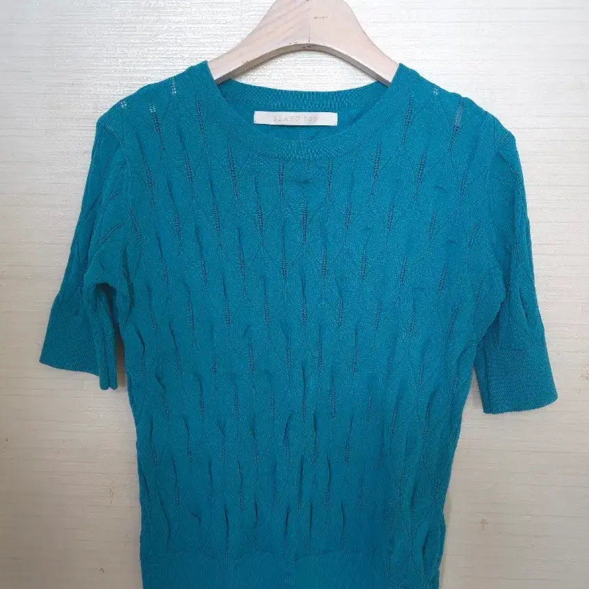 [BUNJANG] Knit Short Sleeve T-Shirt / 니트반팔티