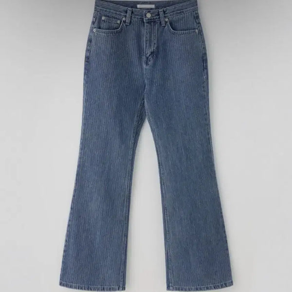 [BUNJANG] Thanat Slim Stripe Bootcut Denim / 타낫 슬림 스트라이프 부츠컷 데님