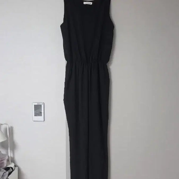[BUNJANG] Sleeveless Jumpsuit Pants / 시원한  블랙 점프수트 바지