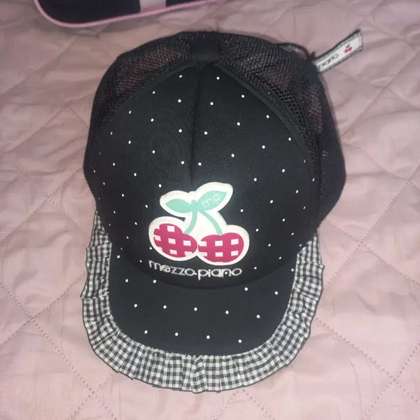[BUNJANG] Mezzo Piano Ruffle Ball Cap Hat / 메조피아노 프릴 볼캡 모자 (갸루 로걀 러블리 히메 양산형)