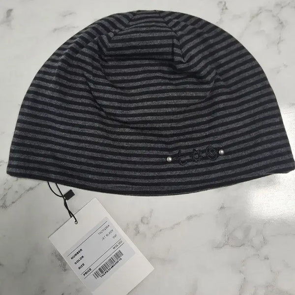 [BUNJANG] Tony Lawrance Striped Studded Beanie / 토니로렌스 스트라이프 스터드 비니