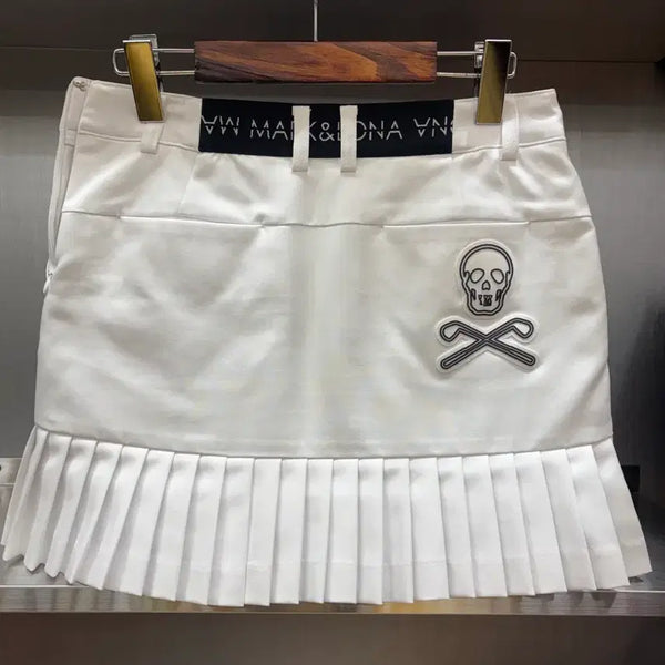 [BUNJANG] Mark &ロナ White Pleated Golf Skirt Size 38 / 마크앤로나 화이트 플리츠 골프 스커트 38사이즈