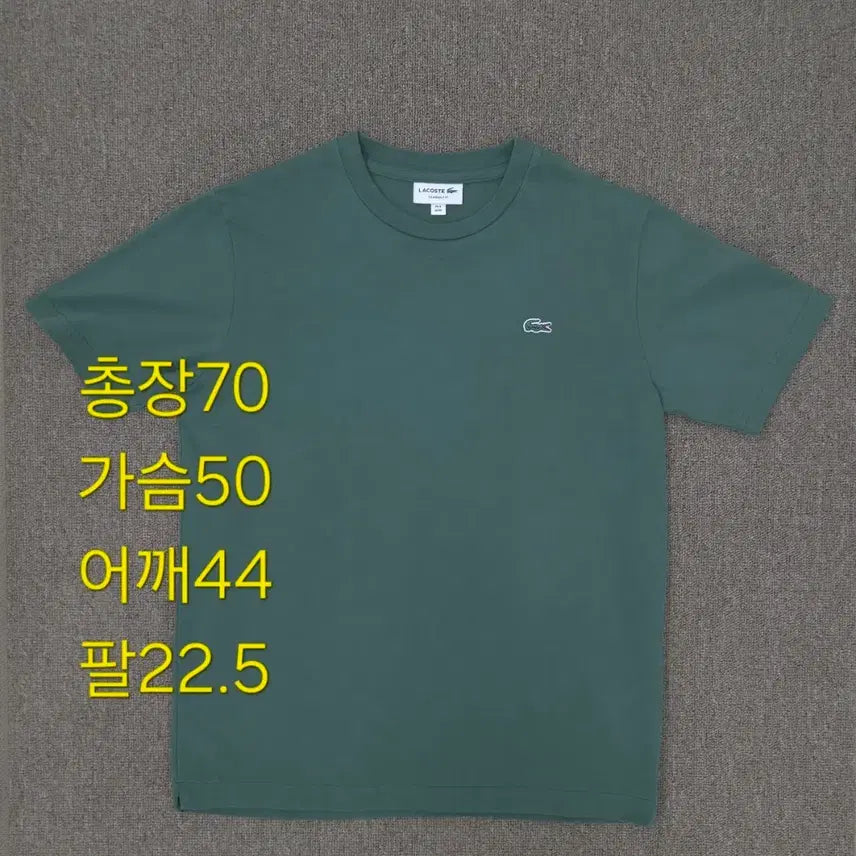 [BUNJANG] Lacoste Men's Short Sleeve T-Shirt Light Green Size M / M 라코스테 남성 반팔 그린
