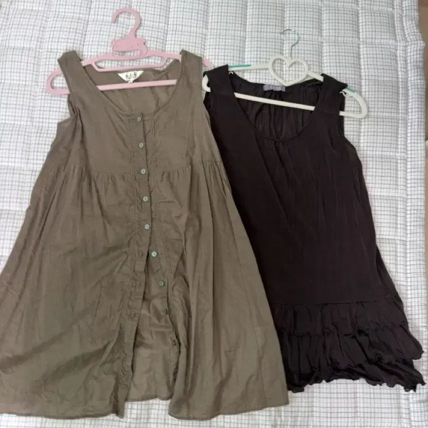 [BUNJANG] Cocomoari Suzuko Kame Vintage Khaki, Earth Brown Dress Set / 코코모리/스즈코/카메빈티지 카키, 흙브라운 바선생코디
