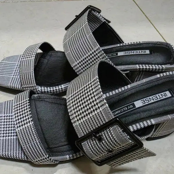[BUNJANG] El Canto Intense Check Mules Sandals (240) / (새상품)엘칸토 인텐스 체크 뮬 샌들 240