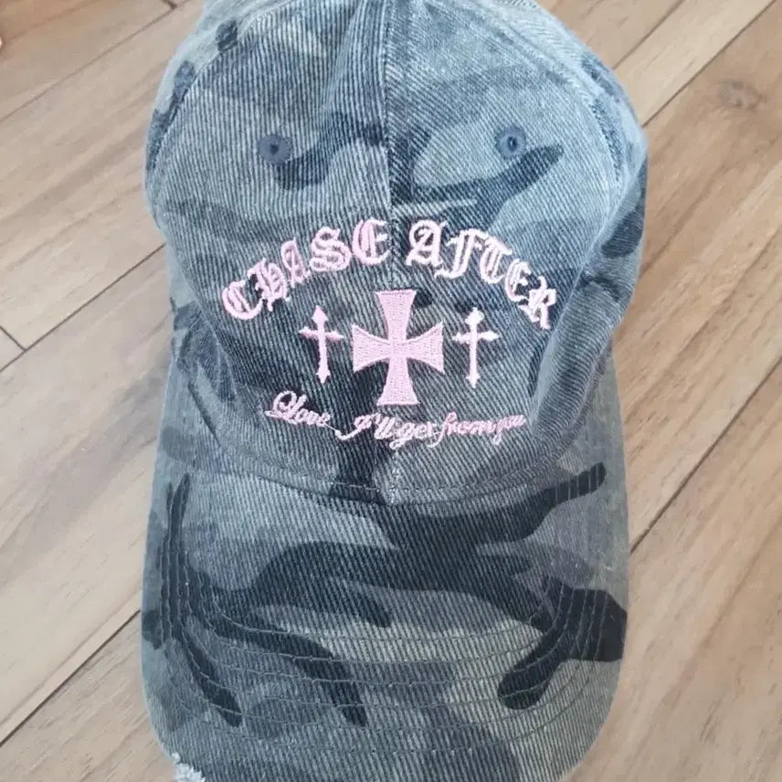 [BUNJANG] Chase After Camouflage Ball Cap Pink Accent / CHASE AFTER 카모플라쥬 볼캡 핑크 포인트