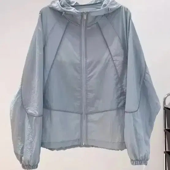 [BUNJANG] Lightweight Hooded Zip-Up Jacket - Blue / 경량 후드 집업 블루