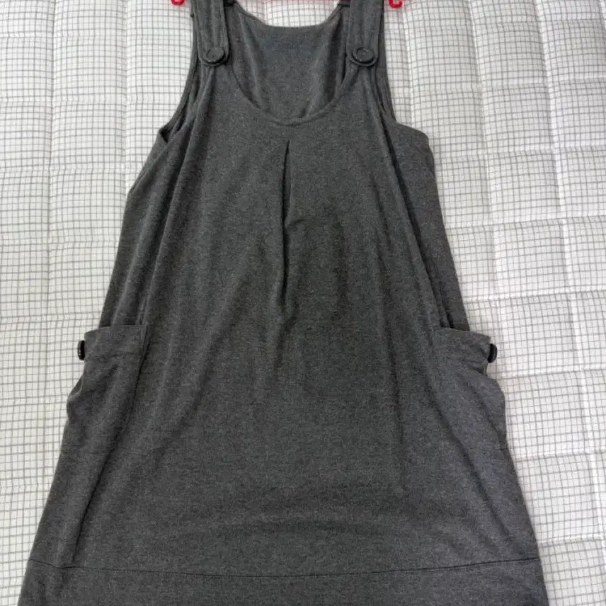[BUNJANG] Cocomoari Suzuko Kame Vintage Grey Overalls Dress / 코코모리/스즈코/카메빈티지 그레이 멜빵원피스