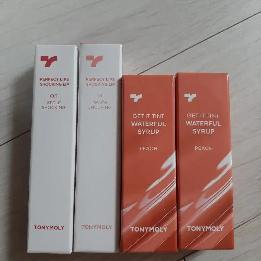 [BUNJANG] Tonymoly Shocking Lip Tint (Apple Shocking, Peach Shocking) / 토니모리 쇼킹 립 틴트 애플쇼킹 피치쇼킹