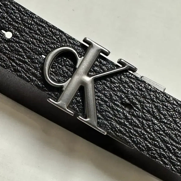 [BUNJANG] Calvin Klein CK Reversible Belt - Black / 캘빈클라인 CK 벨트 블랙