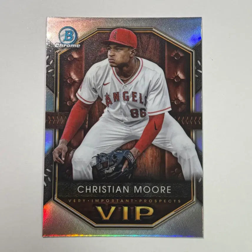 [BUNJANG] Angels Christian Moore VIP Baumann Chrome Baseball Card / 엔젤스 크리스티안 무어 VIP 바우만 크롬 야구 카드