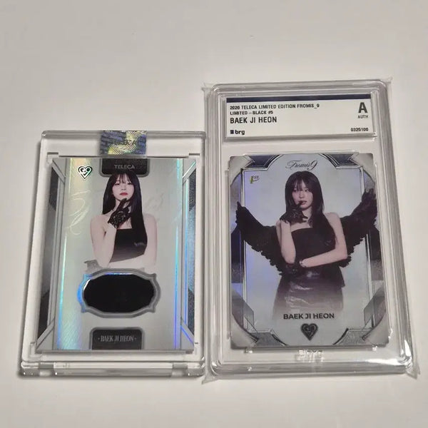 [BUNJANG] fromis_9 Baek Ji-heon Black Grade Card & Game-Worn Relic Card Bundle / 프로미스나인 테레카 백지헌블랙 등급 카드와 실착 렐릭 카드 묵음