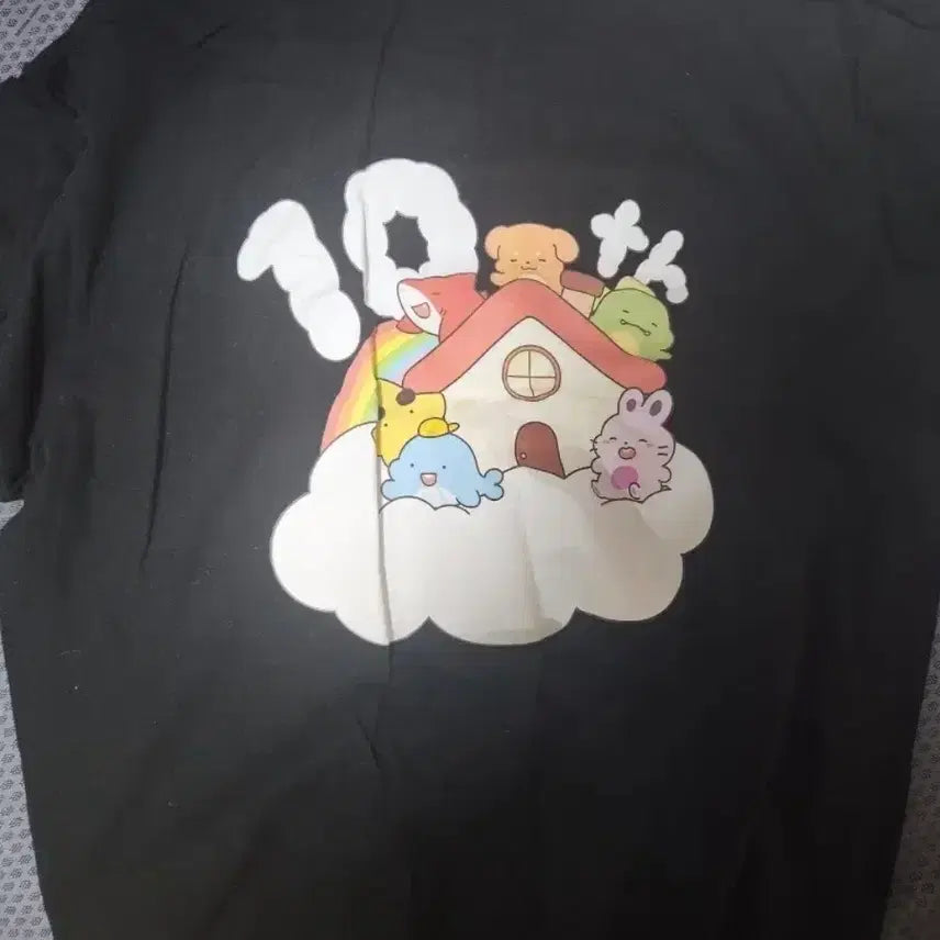 [BUNJANG] Dtleap Pixelie 10th Anniversary Printing T-shirt Black L / 뜰팁 픽셀리 10주년 프린팅 티셔츠 검정 L 원가 판매