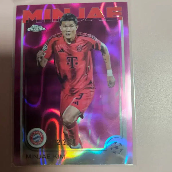 [BUNJANG] Kim Min-jae 2024 Topps Chrome Refractor Limited Edition Card / 축구)김민재 250장 한정 2024 탑스크롬 리플렉터 카드
