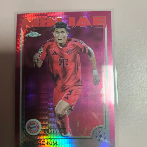 [BUNJANG] Kim Min Jae Limited Edition 2024 Topps Chrome Refractor Card / 축구)김민재 175장 한정 2024 탑스크롬 리플렉터 카드
