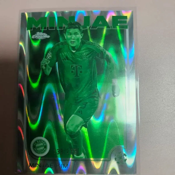 [BUNJANG] Kim Min-jae Limited Edition 2024 Topps Chrome Refractor Card / 축구)김민재 225장 한정 2024 탑스크롬 리플렉터 카드