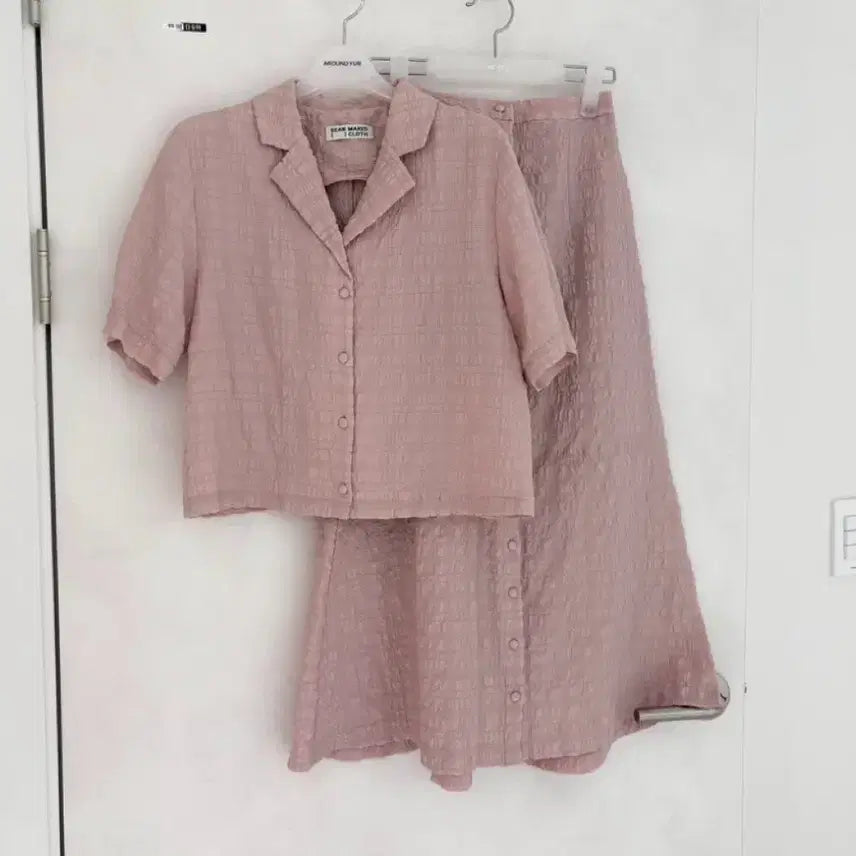 [BUNJANG] Sean Makes Clothes Blouse & Skirt Set Pink Size 44 / 션메익스클로스 블라우스 스커트 셋업 핑크 44
