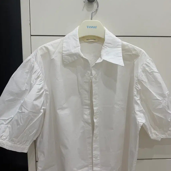 [BUNJANG] Well-Known Short-Sleeve Puff Shirt / 웰노운 반팔 퍼프 셔츠 새상품