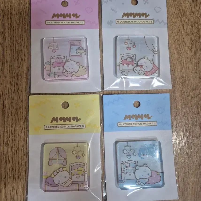 [BUNJANG] Layered Acrylic Magnet Set (4 Types) / Mmmm 레이어드 아크릴 자석 4종 세트