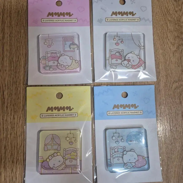 [BUNJANG] Layered Acrylic Magnet Set (4 Types) / Mmmm 레이어드 아크릴 자석 4종 세트