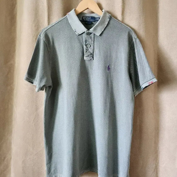 [BUNJANG] Polo Ralph Lauren Vintage Repaired Pique Shirt Green L / Polo 폴로 랄프 로렌 빈티지 리페어드 피케 셔츠 그린 L