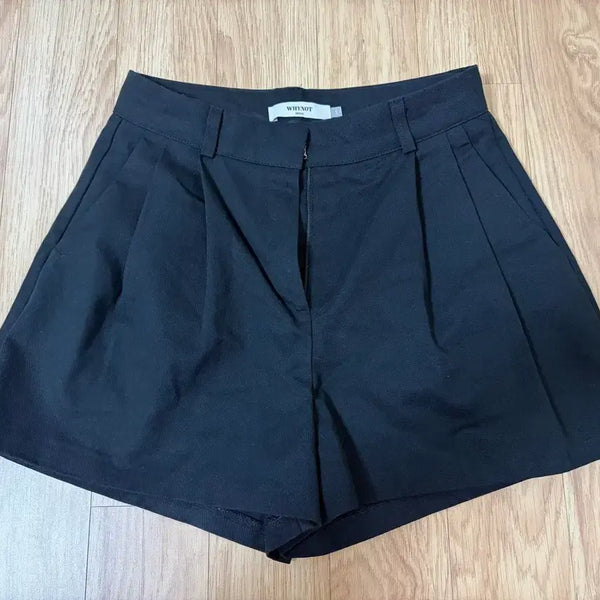 [BUNJANG] Pintuck Shorts (Black) / 핀턱 쇼츠 반바지 블랙
