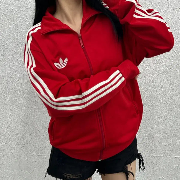 [BUNJANG] Adidas Firebird Red Track Top M / 아디다스 파이어버드 레드 트랙탑 M