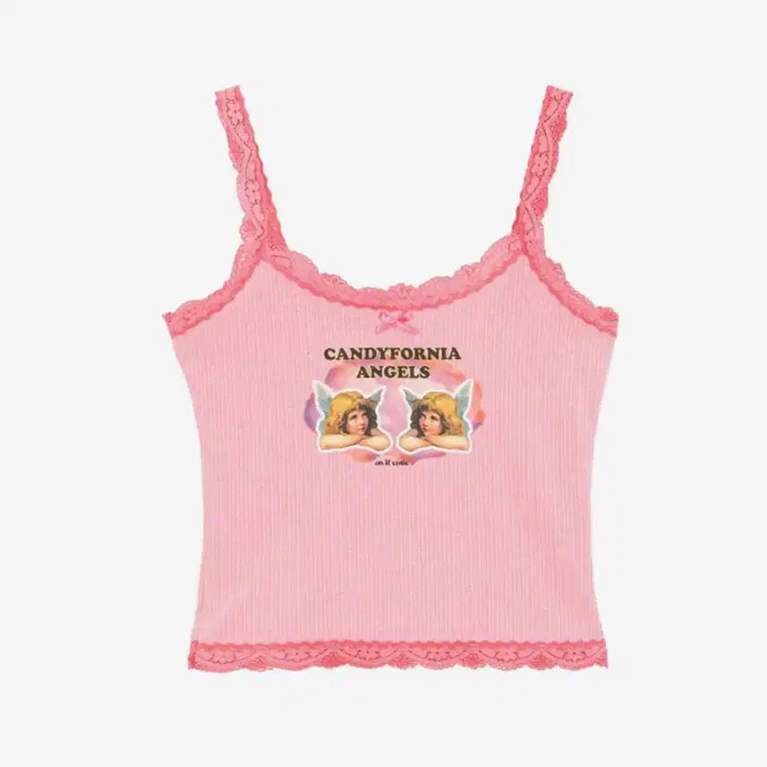 [BUNJANG] as if. ANGEL WINGS Sleeveless Pink / 애즈이프캘리 ANGEL WINGS SLEEVELESS PINK 핑크 나