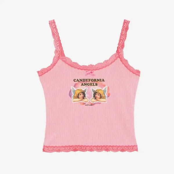 [BUNJANG] as if. ANGEL WINGS Sleeveless Pink / 애즈이프캘리 ANGEL WINGS SLEEVELESS PINK 핑크 나