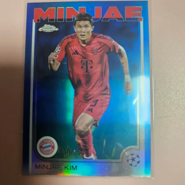 [BUNJANG] Kim Min-jae 2024 Topps Chrome Refractor Card (150 ct Limited Edition) / 축구)김민재 150장 한정 2024 탑스크롬 리플렉터 카드