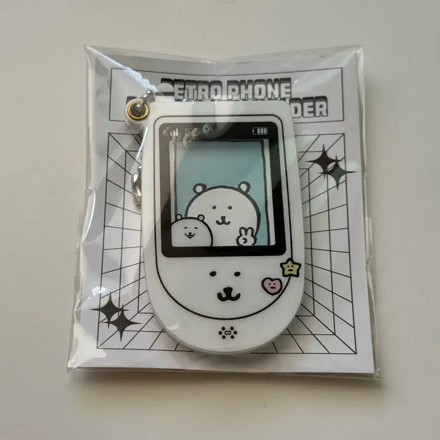[BUNJANG] Nongdamgom Damgom Acrylic Keychain Retro Phone Photo Holder / 농담곰 담곰이 아크릴 키링 레트로 폰 증사홀더